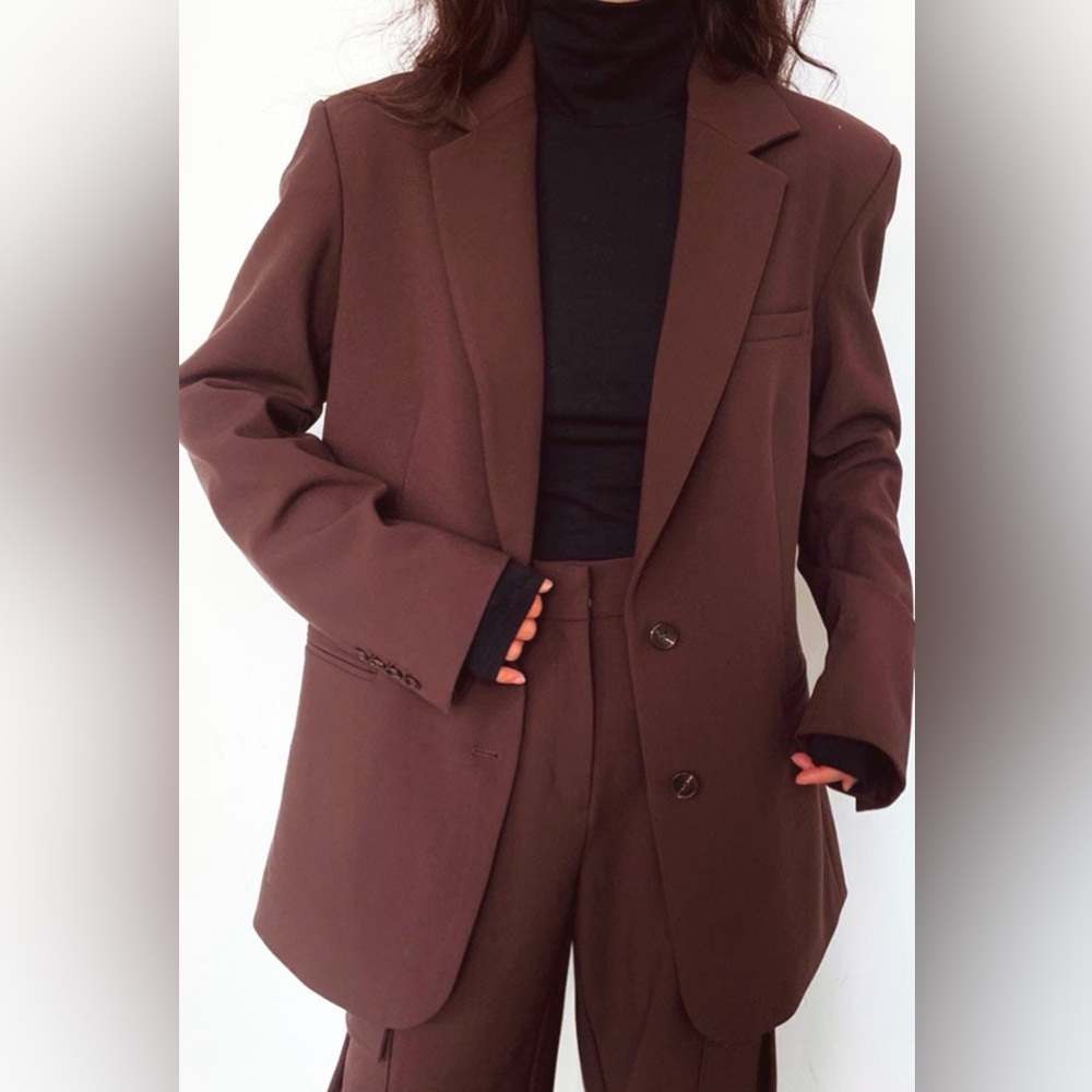 OAK + FORT Brown Blazer